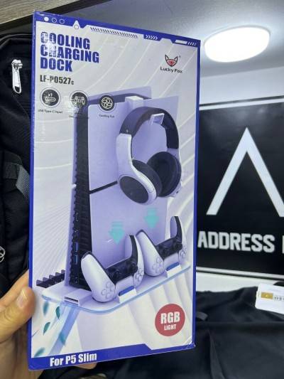 Station de charge et de refroidissement KC PS5 Slim avec entrée USB Type-C