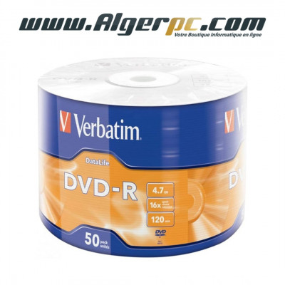DVD R vierge Verbatim 4.7 Go DataLife / pack de 50