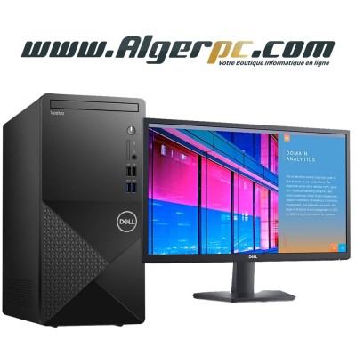 Desktop Dell Vostro 3910 Intel core i3-12100/8 Go/256 Ssd Nvme/Wi-Fi/DVD-RW/Windows 11 Pro