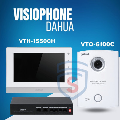 Visiophone Dahua IP REF VTO6100C / VTH 1550CH