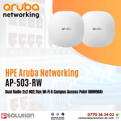 HPE Aruba Networking AP-503-RW Dual Radio 2x2 802.11ax Wi-Fi 6 Campus Access Point (R8M98A)