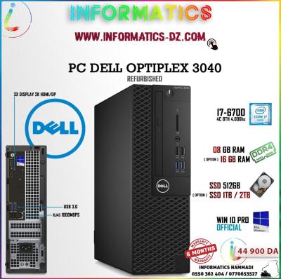 DELL OPTIPLEX 3040 Desktop PC: 6th generation, 8GB/16GB RAM, 256GB/512GB SSD