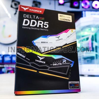 T-FORCE DELTA RGB DDR5 6000MHz 32GB (2x16GB) White RAM MEMORY