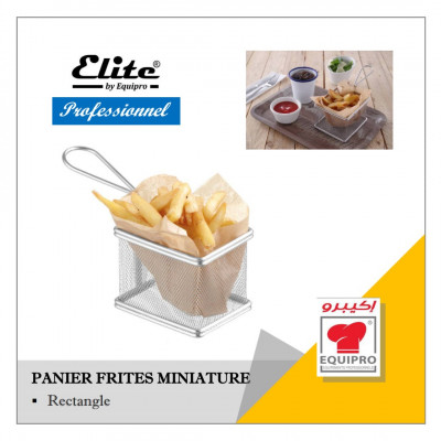 Panier frites mini rectangle inox - ELITE