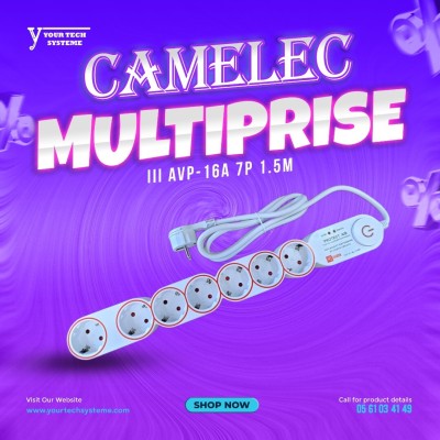 MULTIPRISE PROTECT A/B AVP 16A 7P 1.5M CAMELEC