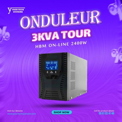 Onduleur HBM CYE3K 3KVA / 2400W On-Line Interactive, Format Tour