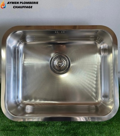 EVIER CUISINE 1 BAC SOUS PLAN GLOBE 550X450 CTESI