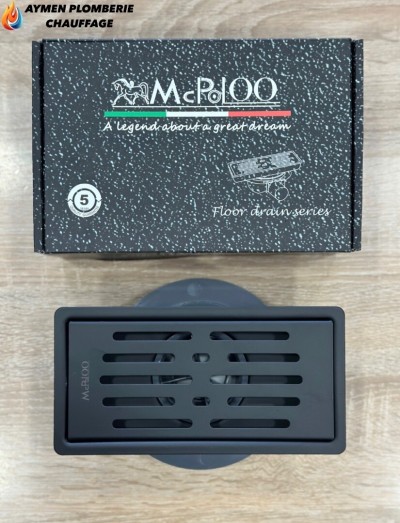 CANIVEAU DE DOUCHE NOIR 200X10