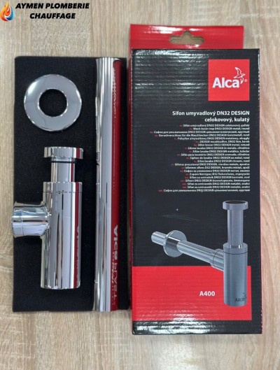 SIPHON LAVABO INOX ROND SANS BOND ALCA