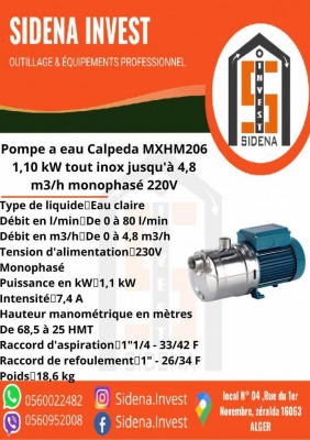 outillage-professionnel-pompes-multicellulaires-horizontales-monobloc-en-acier-inoxidable-mxhm-206-calpeda-zeralda-alger-algerie