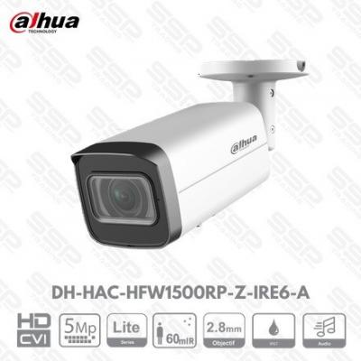 Camera HDCVI Bullet, 5MP, Objectif Motorisé 2.7mm-12mm , IR:30m,DH-HAC-HFW1500RP-Z-IRE6-A
