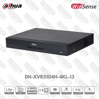 XVR dahua Lite, 04 canaux, 8MP, 1 HDD , 1 HDMI 4K XVR5104H-4KL-I3 