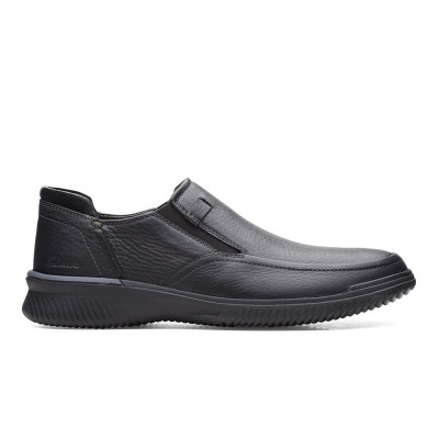 CLARKS Donaway Step Black Leather