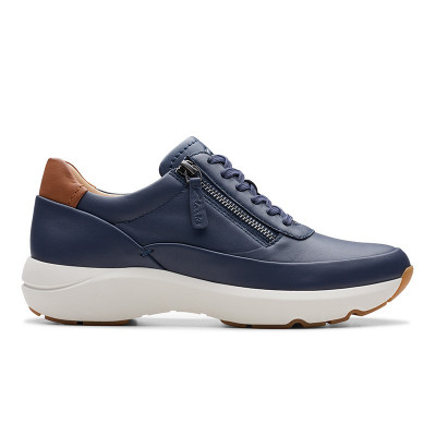 CLARKS Tivoli Zip Navy Leather