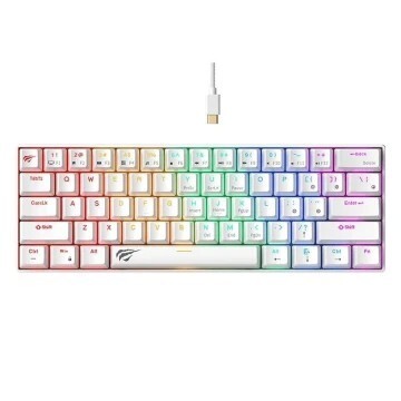 CLAVIER GAMING HAVIT KB903L BLANC
