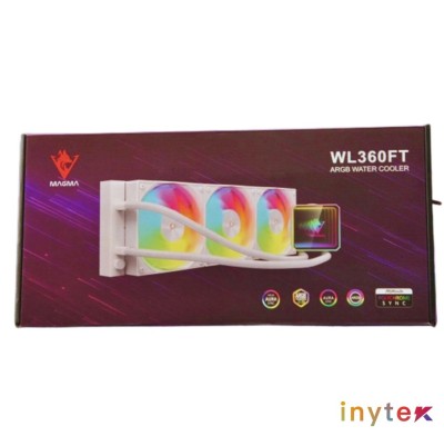 VENTILATEUR CPU WATER COOLING MAGMA 360 3X FAN WHITE ARGB WL 360FT