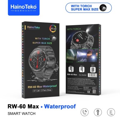 MONTRE HAINO TEKO WITH TORCHE SUPER MAX SIZE RW60 WATERPROOF