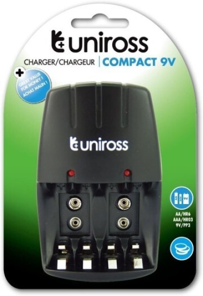 CHARGEUR DES PILLES  UNIROSS VIDE AA/HR6 AAA/HR03 9V/PP3  