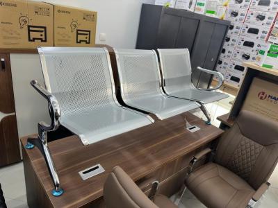 CHAISE TRIPLETTE métal inox chrome