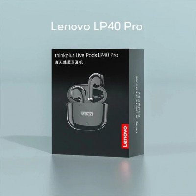 Airpods Lenovo LP40 Pro Écouteurs sans Fil Bluetooth 5.1, 25Heures USB-C Charge Rapide, IPX5