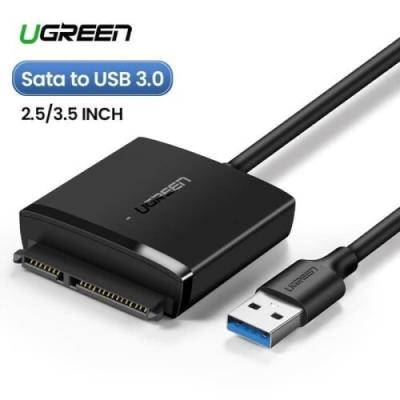 Ugreen  Convertisseur USB 3.0 vers disque dur SATA avec Alimentation 12V - 2A