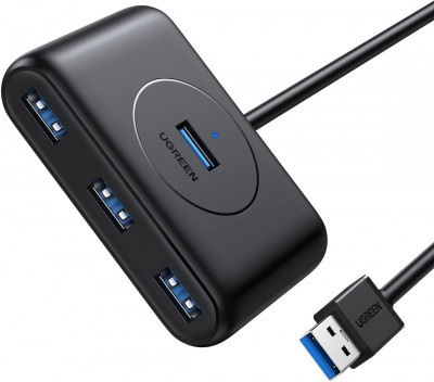 Hub USB 3.0 Adaptateur Multiprises USB Dock avec 7 USB Ports, Micro USB  Port Alimentation Compatible avec Macbook Mini,iMac,PS4/ Pro