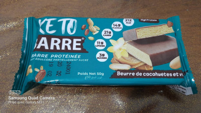 KETO BARRE Barre protéinée gout beurre de cacahuète et vanille
