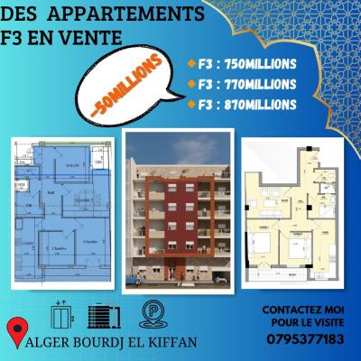 Sell Apartment F3 Alger Bordj el kiffan