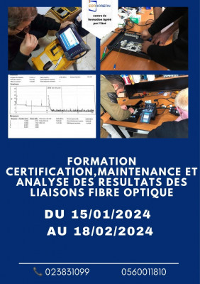 fibre optique Certification, Maintenance et Analyse des Résultats des Tests
