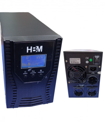 HBM Onduleur UPS 3000 VA +AFFICHEUR LCD 3S PRISE+FAN