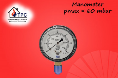 Manomètre  pmax = 60 mbar 