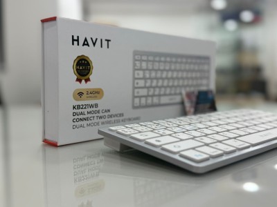 Clavier sans-fil double mode 2.4GHz et Bluetooth 5.0 HAVIT KB221WB pour PC WINDOWS ANDROID IOS