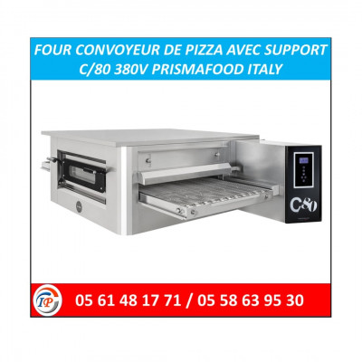 FOUR CONVOYEUR DE PIZZA AVEC SUPPORT C 80 380V PRISMAFOOD ITALY 