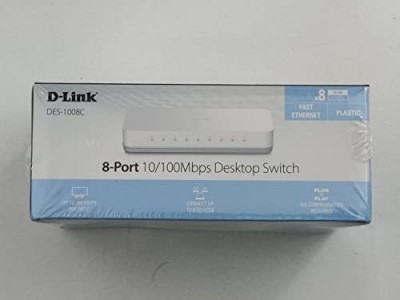 Switch De Bureau/Commutateur de bureau D-LINK DES-1008C 8 ports 10/100 (blanc)
