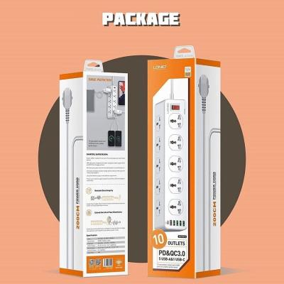 MULTIPRISE/RALLONGE LDNIO SC10610 30W AVEC 10PRISES / 5USB / 1PD USB-C/3M