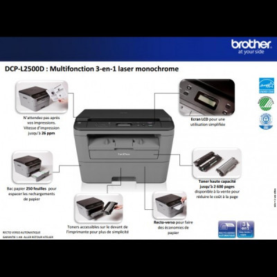 Multifonction Imprimante Brother Jet d'encre 3en1 (DCPT500W)