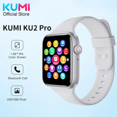 KUMI-Montre connectée KU2 Pro, 1.69pouces, Bt, appel, étanche IP67