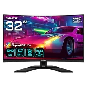 ECRAN GIGABYTE M32QC - 1MS - 165HZ - 2K - CURVED - 32"