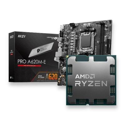 KIT UPGRADE PROCESSEUR AMD RYZEN 5 7600 TRAY + CARTE MERE MSI PRO A620M E DDR5