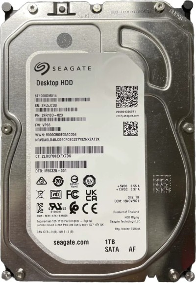 DISQUE DUR SEAGATE 1TB 3.5" SATA3 ST1000DM014