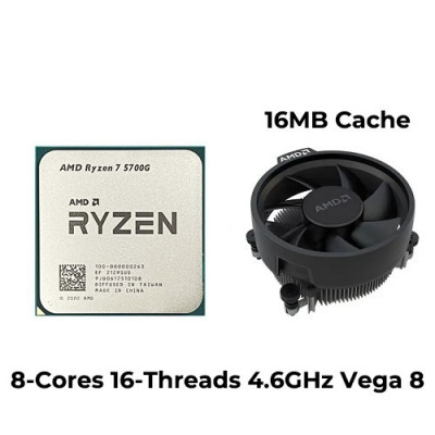 AMD RYZEN 7 5700G WITH RADEON GRAPHICS 8 CORE 16 THREAD 4.6G MAX