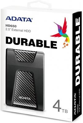 Disque Dur Externe ADATA HD650, USB 3.2, anti-shock, 4To -Noir