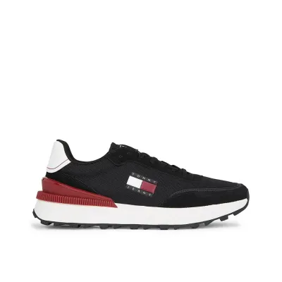 BASKETS TOMMY JEANS TJW TECH RUNNER HOMME NOIR