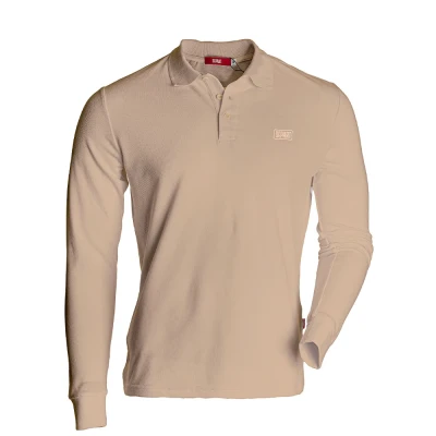 POLO A MANCHES DEPART HOMMES BEIGE