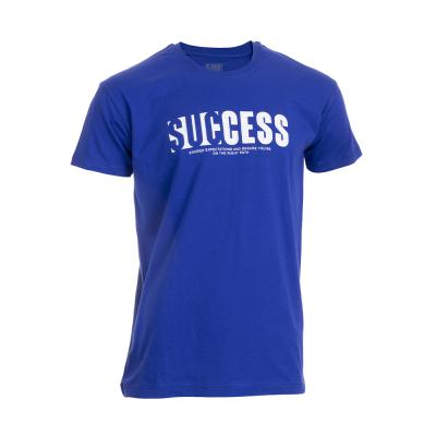 T-SHIRT HOMME DEPART BLEU 100% COTON PRINT