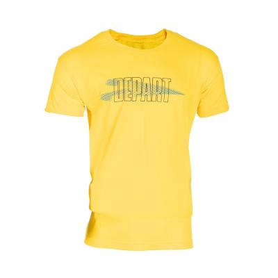 T-SHIRT HOMME DEPART  JAUNE 100% COTON PRINT
