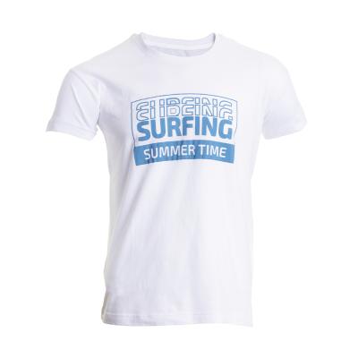 T-SHIRT HOMME DEPART BLANC 100% COTON PRINT