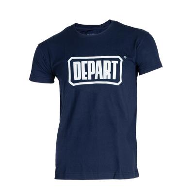 T-SHIRT HOMME DEPART BLEU 100% COTON PRINT