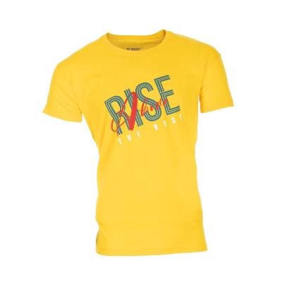 T-SHIRT HOMME DEPART  JAUNE 100% COTON PRINT
