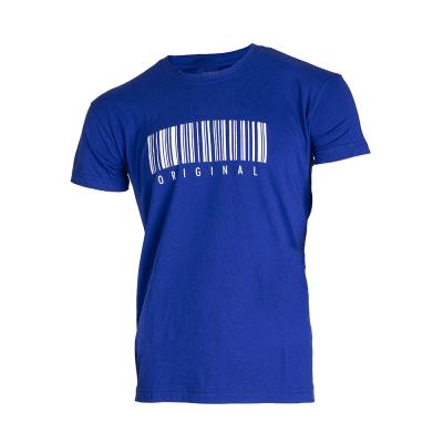 T-SHIRT HOMME DEPART BLEU 100% COTON PRINT